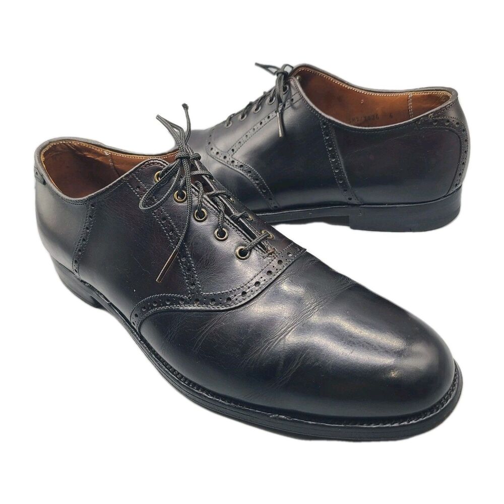 Alden 996 Oxford Mens Shoes Black Leather  brogue lace-up Made USA sz 9.5 B